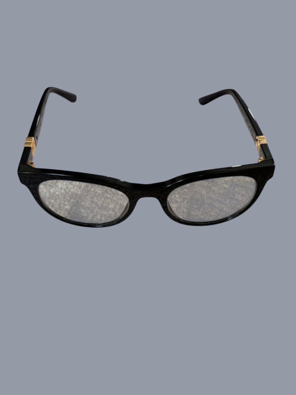 Dolce & Gabbana DG Logo Eyeglass Frames Black Gold Designer Optical Glasses/Case - Picture 5 of 11